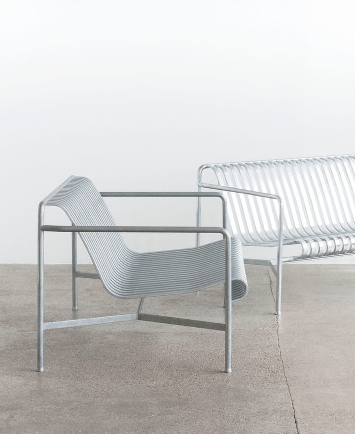 Palissade Low Lounge-Sessel - Hot galvanized - HAY