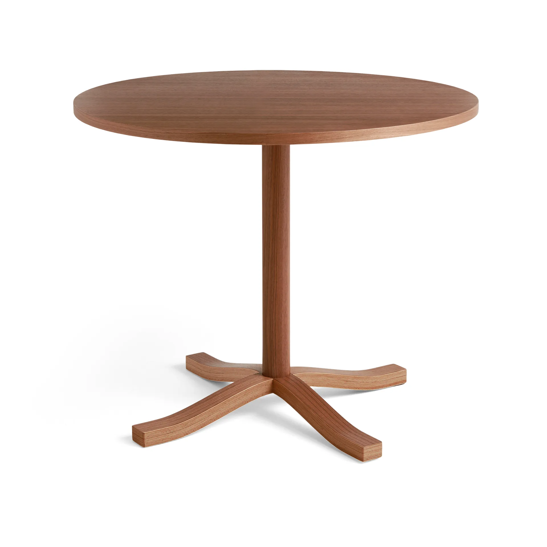 Pastis Table Esstisch Ø90, Lacquered walnut HAY