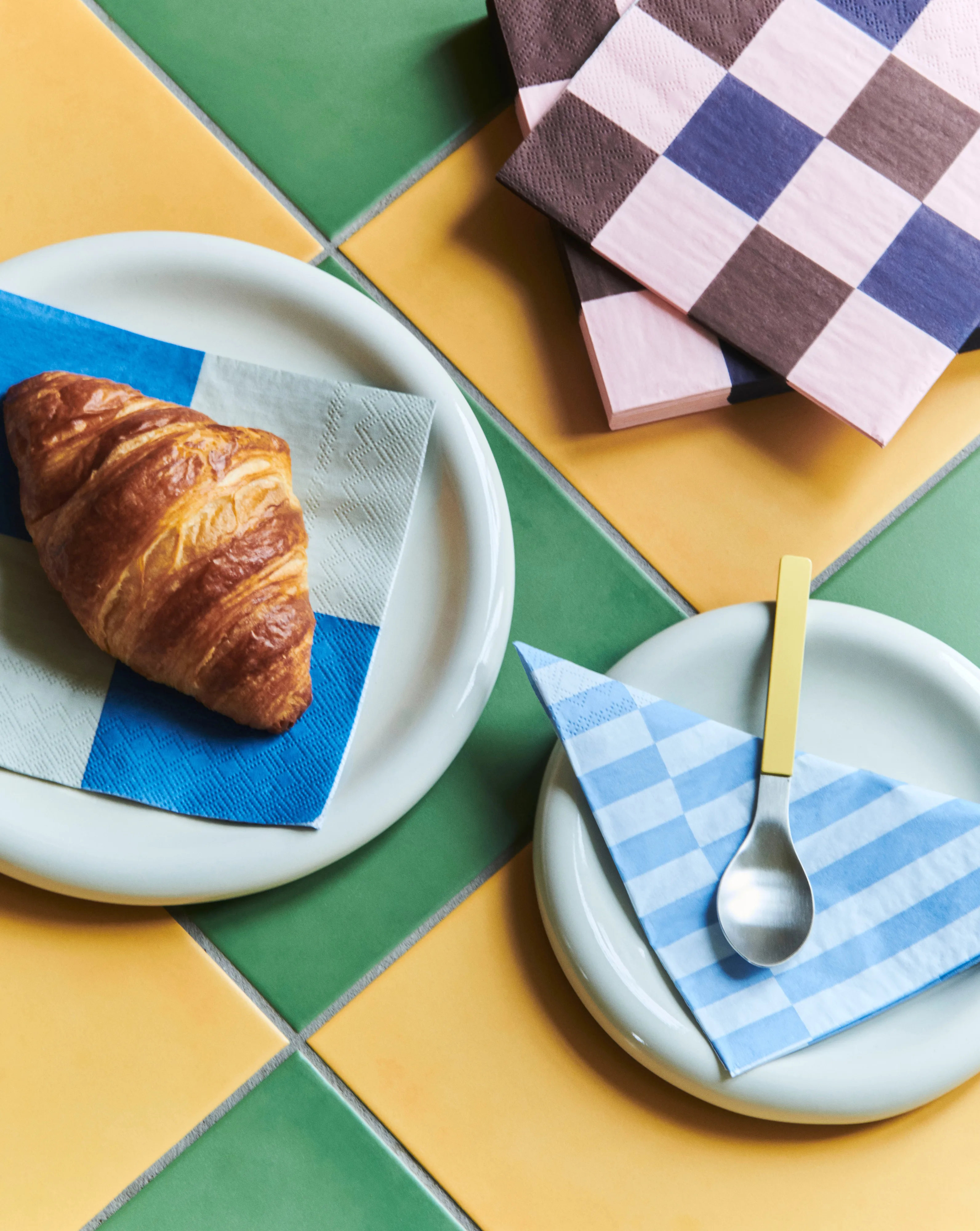 IHR Servietten 12 Stück, 40x40 Cm, 3-lagig Vlies – Spruch „Miteinander Essen“, Türkis