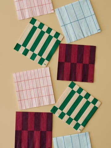 Pattern Dinner Serviette 40x40 cm 20er-Pack - Dinner green-dark green - HAY