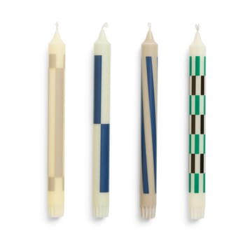 Pattern Kerze mix 4er Pack - Cream-dark - HAY