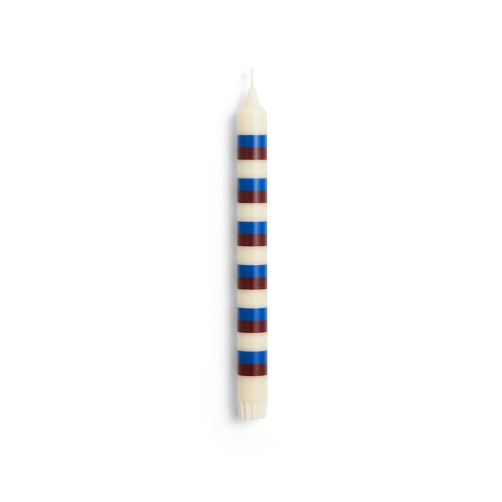 Pattern Kerze stripe, Off white-brown-blue HAY