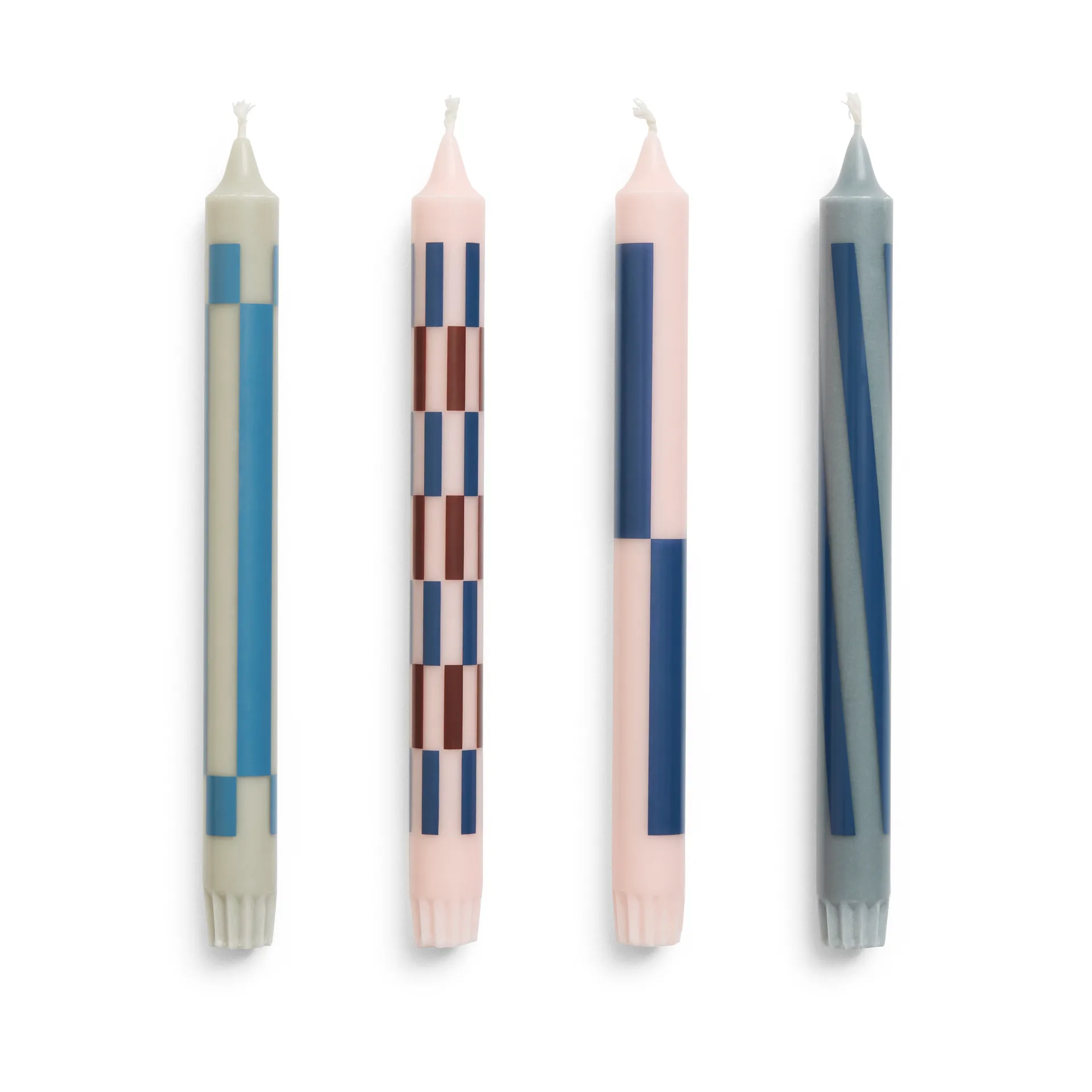 Pattern Kerzen Mix 4er-Pack, Light pink-blue HAY