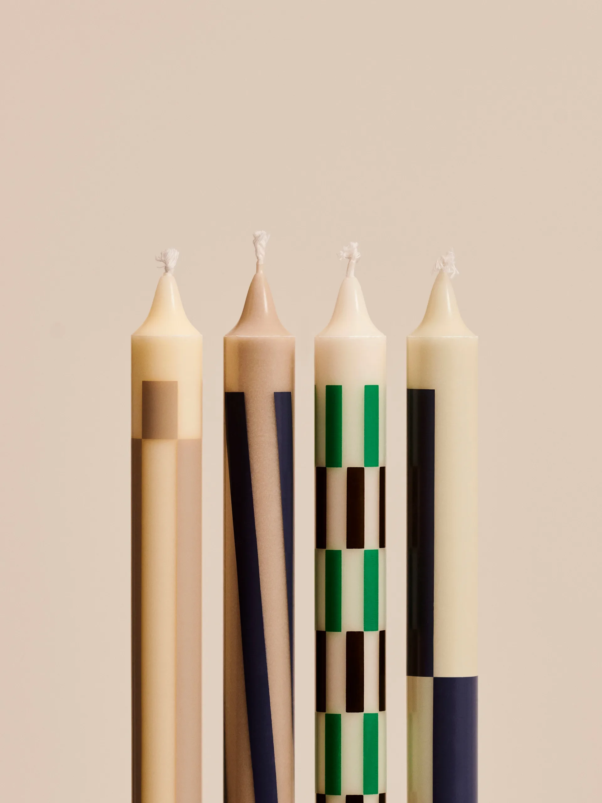 Pattern Kerzenmix 4er-Pack, Cream-dark HAY