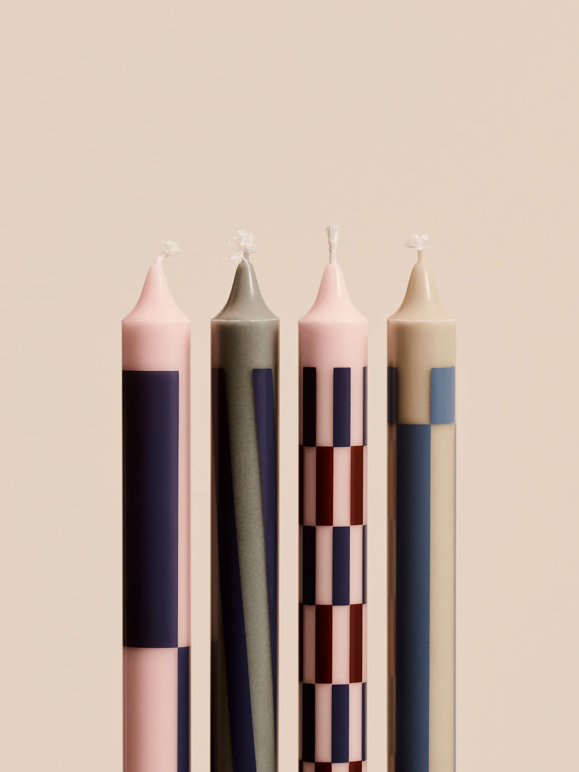 Pattern Kerzenmix 4er-Pack, Light pink-blue HAY