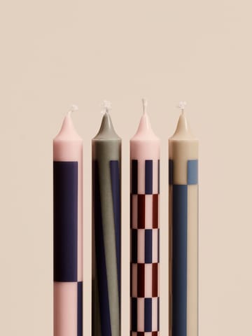 Pattern Kerzenmix 4er-Pack - Light pink-blue - HAY