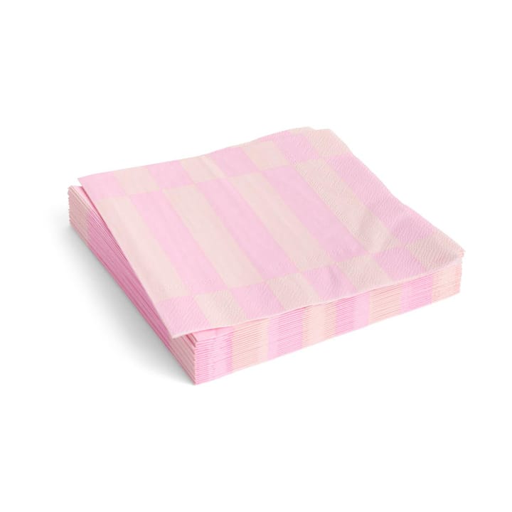 Pattern Lunchserviette 33x33 cm 20-Pack - Light pink-rose - HAY