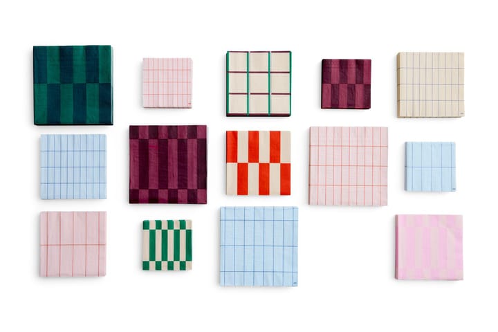 Pattern Lunchserviette 33x33 cm 20-Pack, Off white-rot HAY
