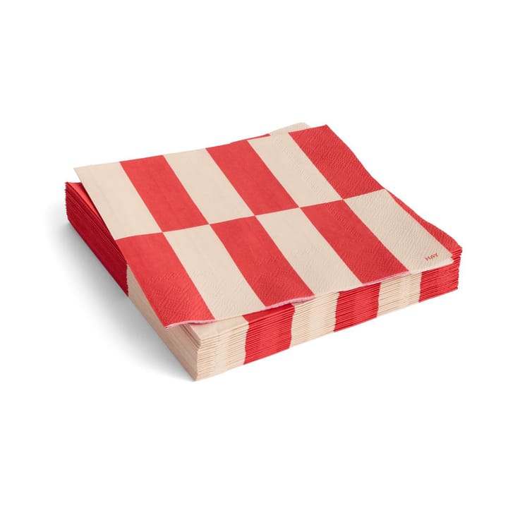 Pattern Lunchserviette 33x33 cm 20-Pack - Off white-rot - HAY