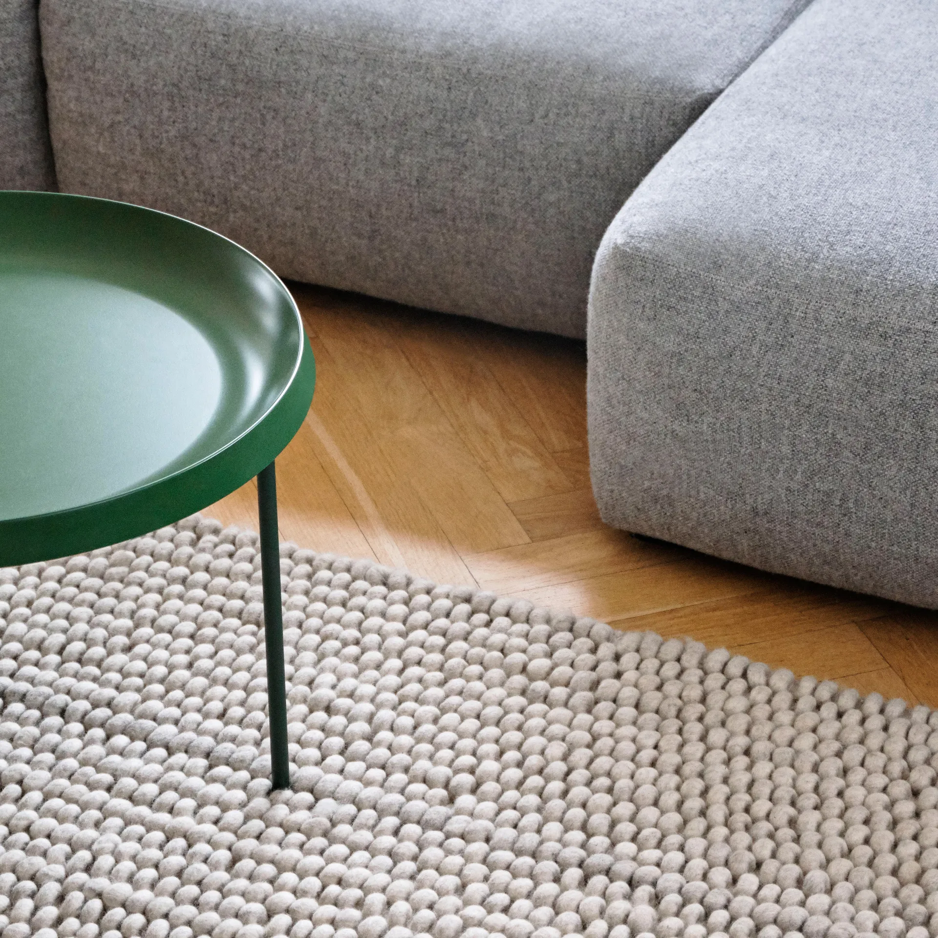 Peas Wollteppich 170 x 240cm, Soft grey HAY