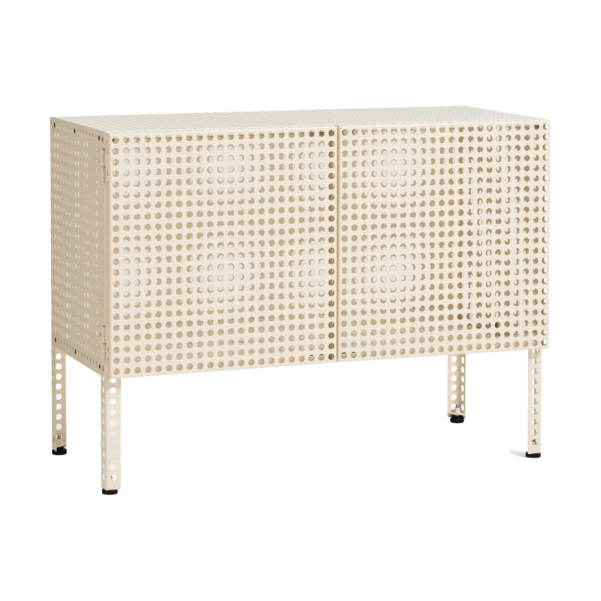 Perforated Cabinet Schrank small, Eggshell HAY