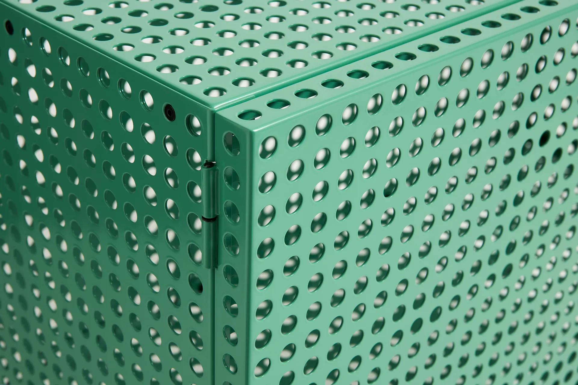 Perforated Cabinet Schrank small, Soft jade HAY