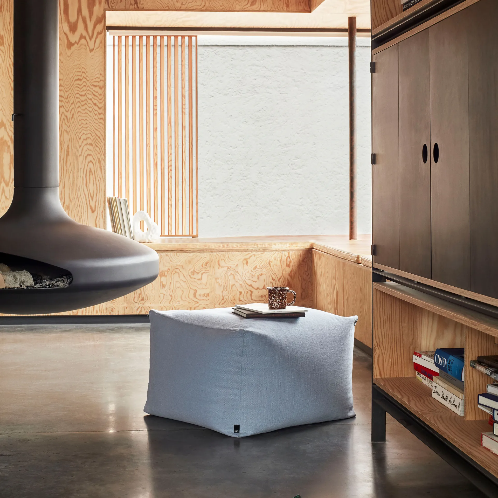 Pouf Sitzkissen 59 x 59cm, Soft blue HAY