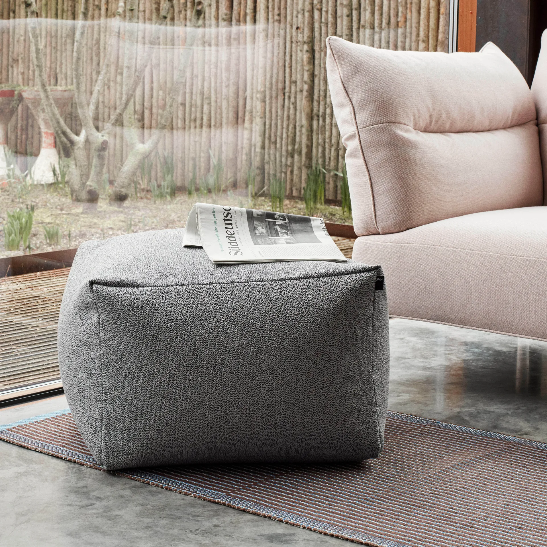 Pouf Sitzkissen sprinkle 59 x 59cm, Grey HAY