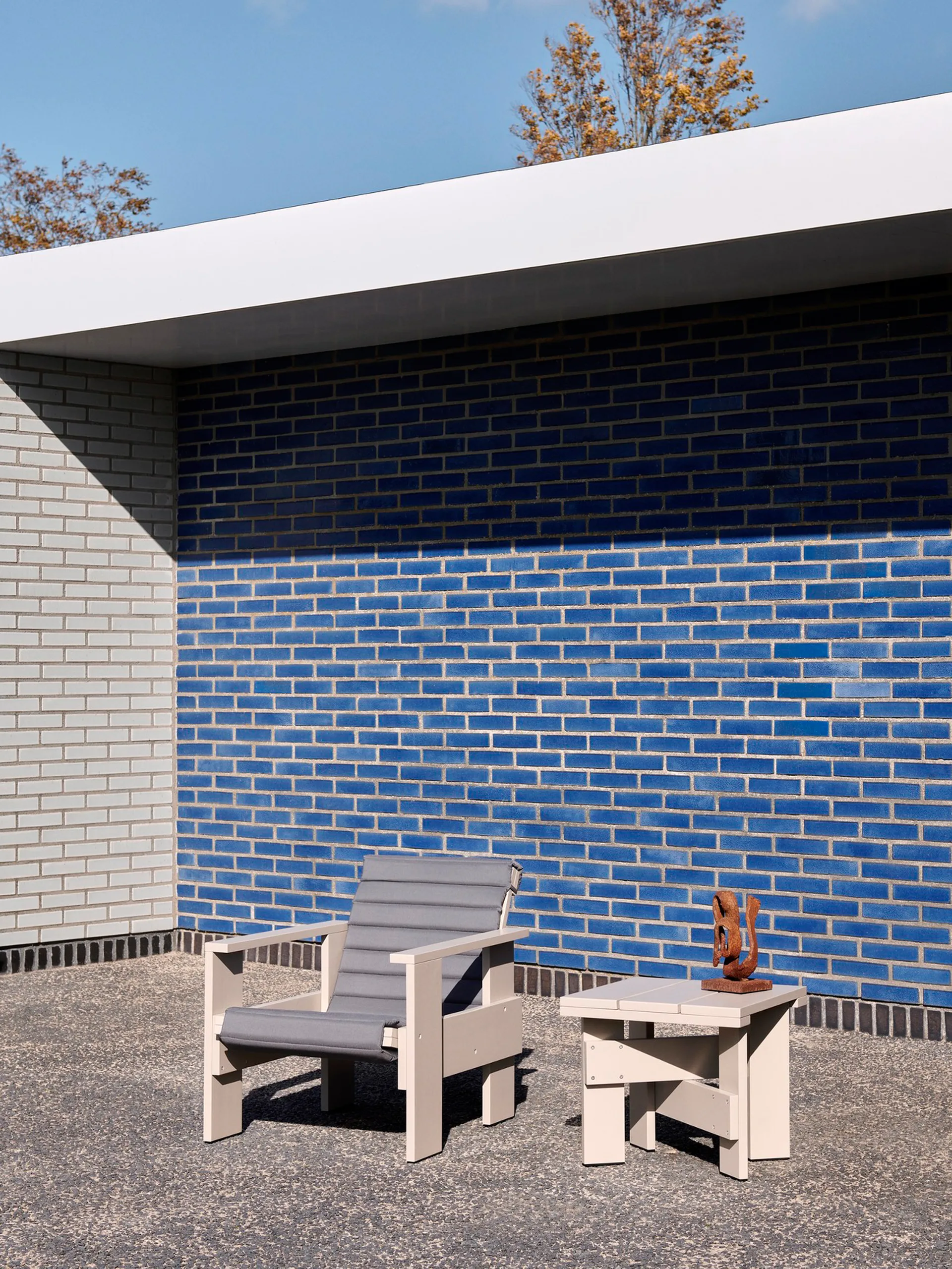 Quilted Sitzkissen für Crate Lounge-Stuhl, Sky grey HAY