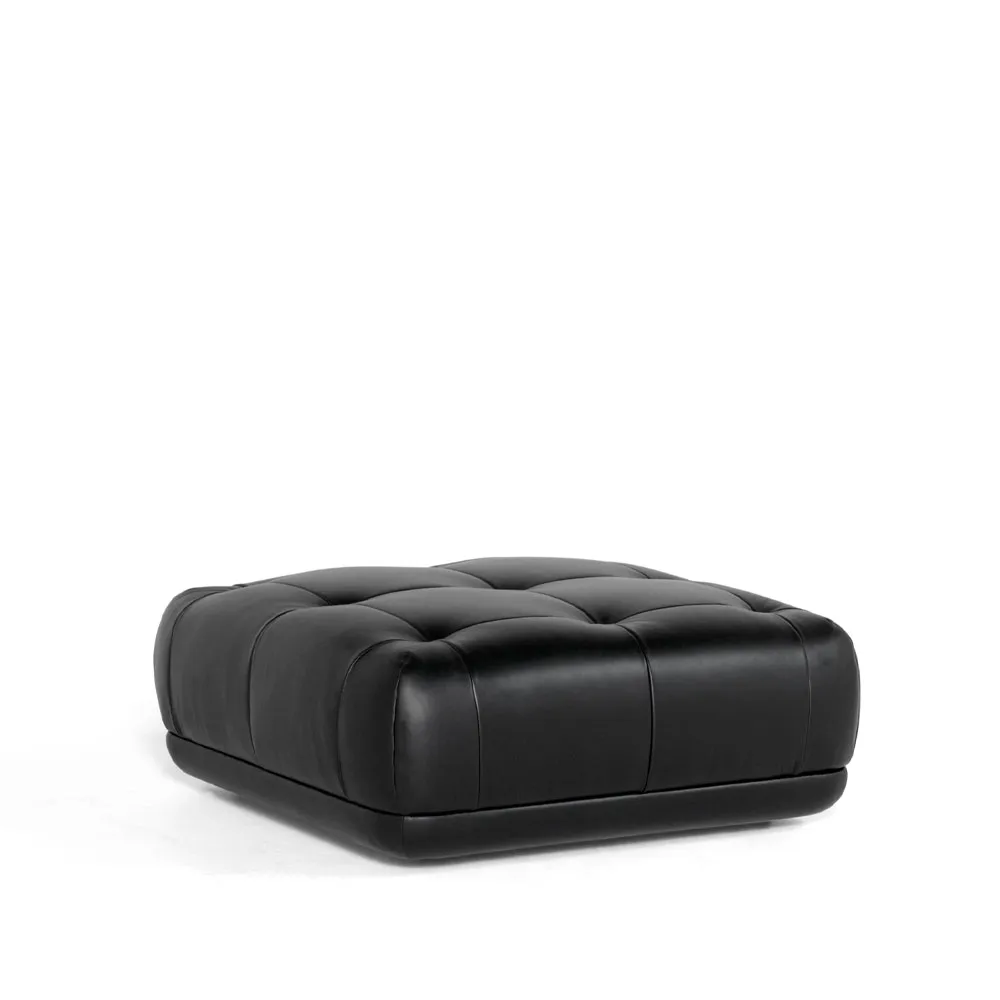 Quilton Fußhocker, Leder sense black HAY