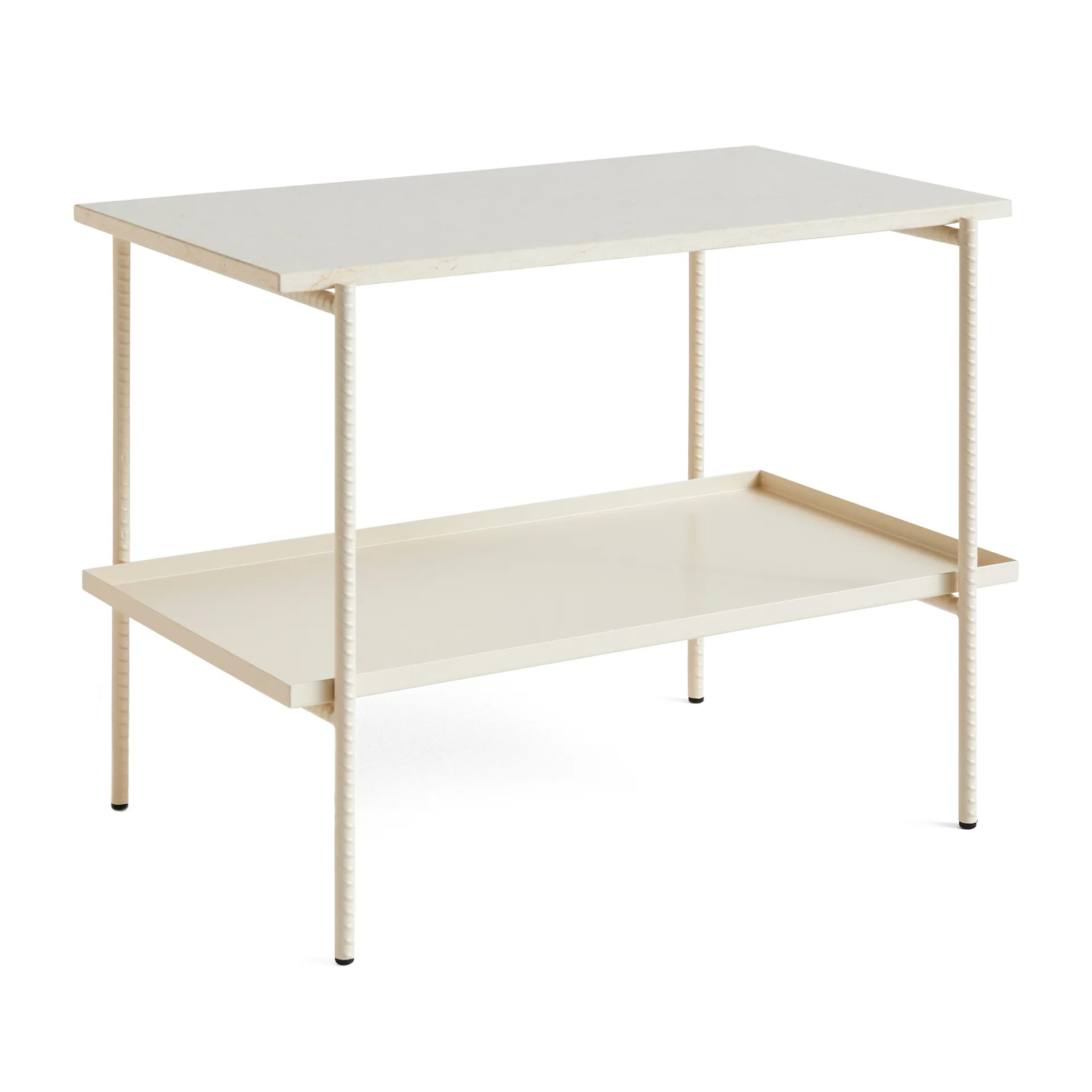 Rebar Beistelltisch 75x44x55 cm, Beige marble-alabaster HAY
