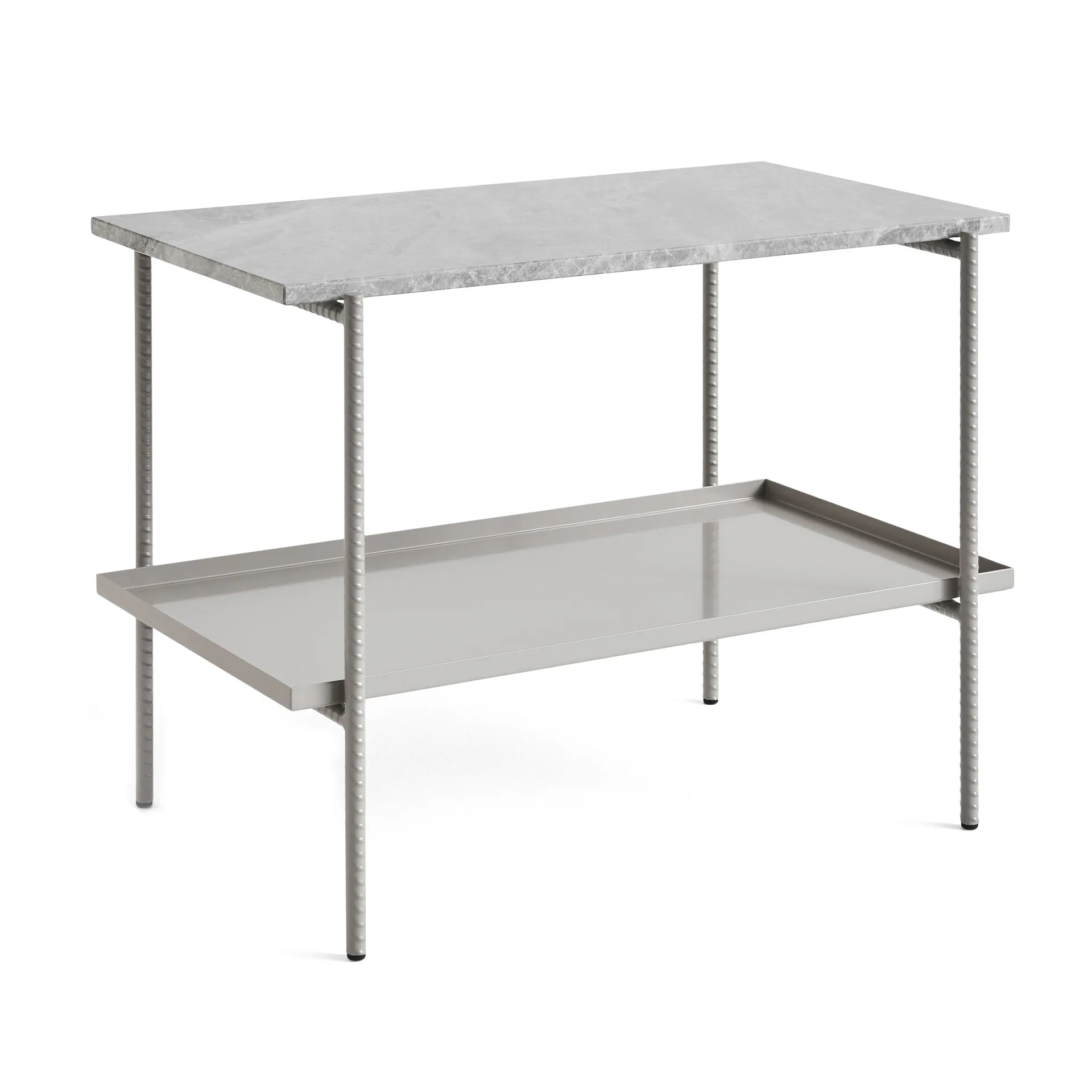 Rebar Beistelltisch 75x44x55 cm, Grey marble-fossil HAY