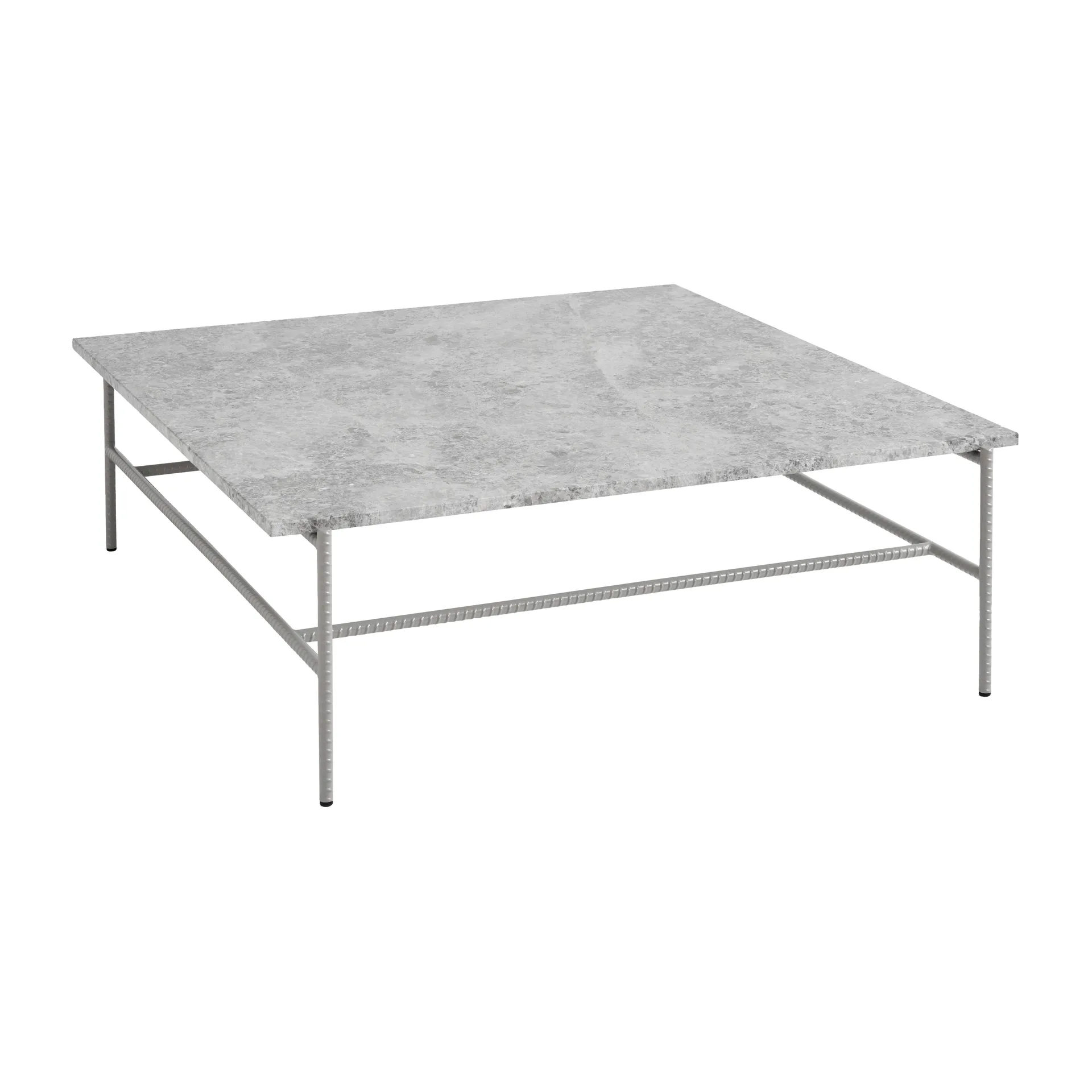 Rebar Couchtisch 100x104x33 cm, Grey marble-fossil HAY
