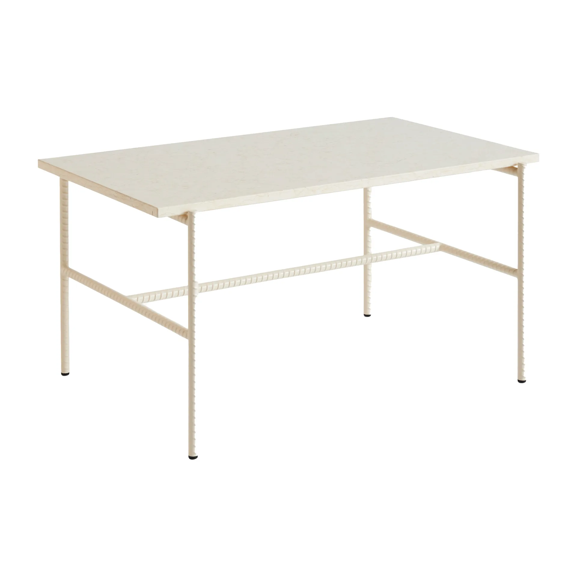 Rebar Couchtisch 80x49x40,5 cm, Beige marble-alabaster HAY