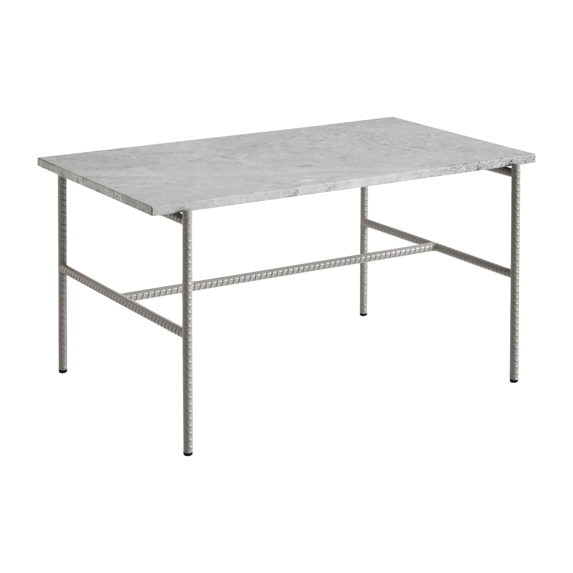Rebar Couchtisch 80x49x40,5 cm, Grey marble-fossil HAY