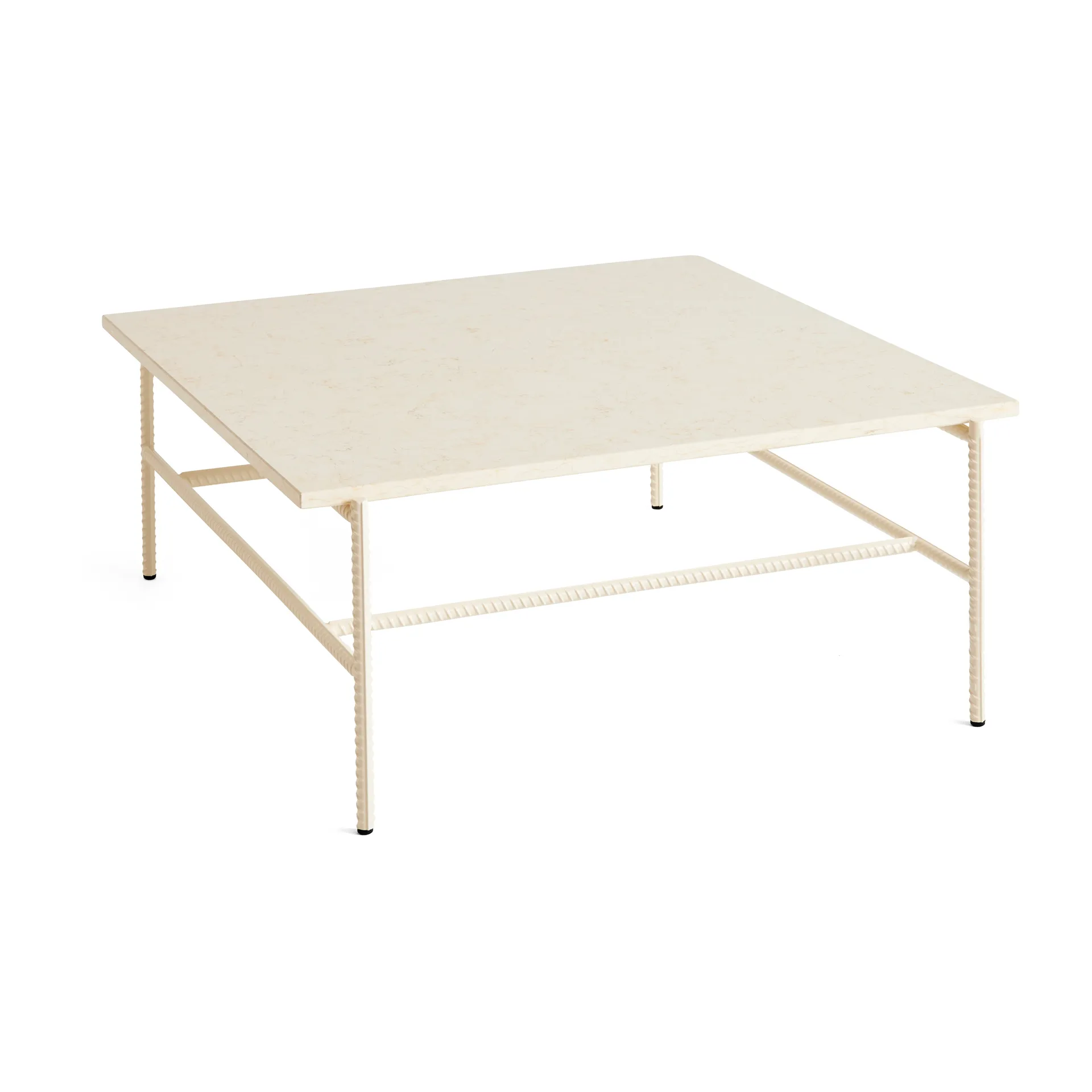 Rebar Couchtisch 80x84x33 cm, Beige marble-alabaster HAY