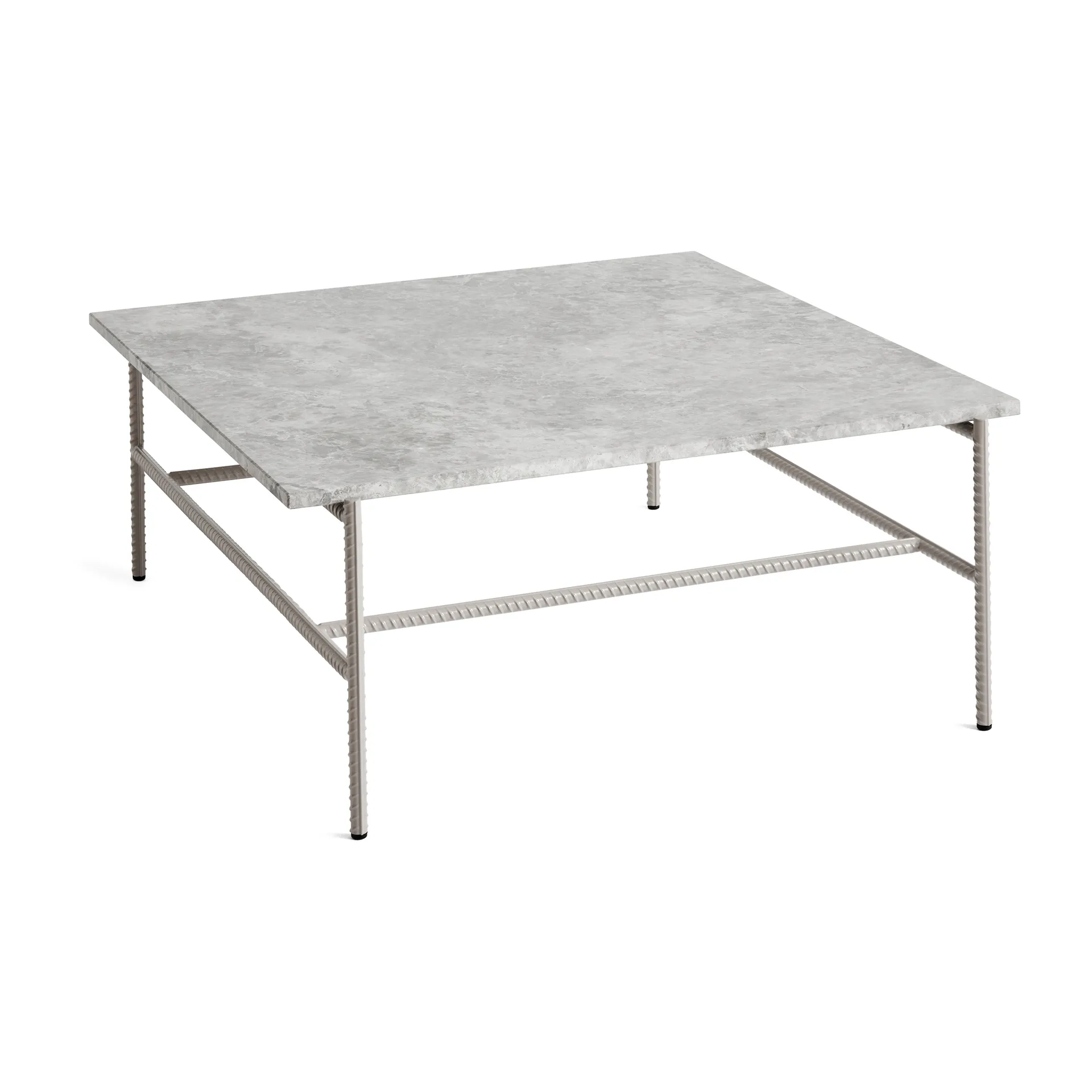 Rebar Couchtisch 80x84x33 cm, Grey marble-fossil HAY