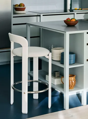 Rey gepolsterter Barhocker 75 cm - Mode 011-cream white - HAY