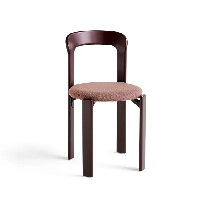 Rey gepolsterter Stuhl - Steelcut trio 416 grape red - HAY