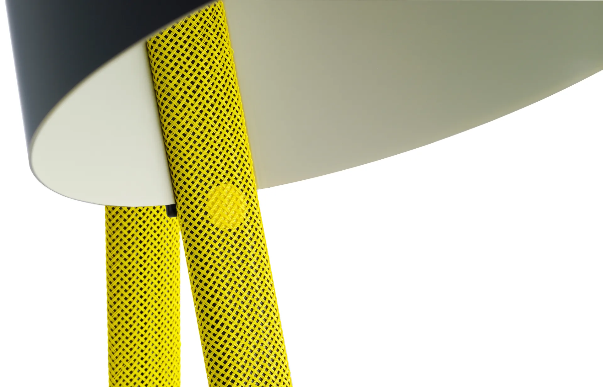 Rope Trick Stehleuchte, Schwarz-gelb HAY