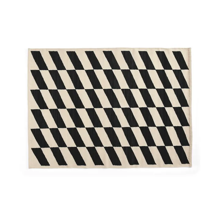Shift Kelim Teppich 140 × 200 cm - Black - HAY