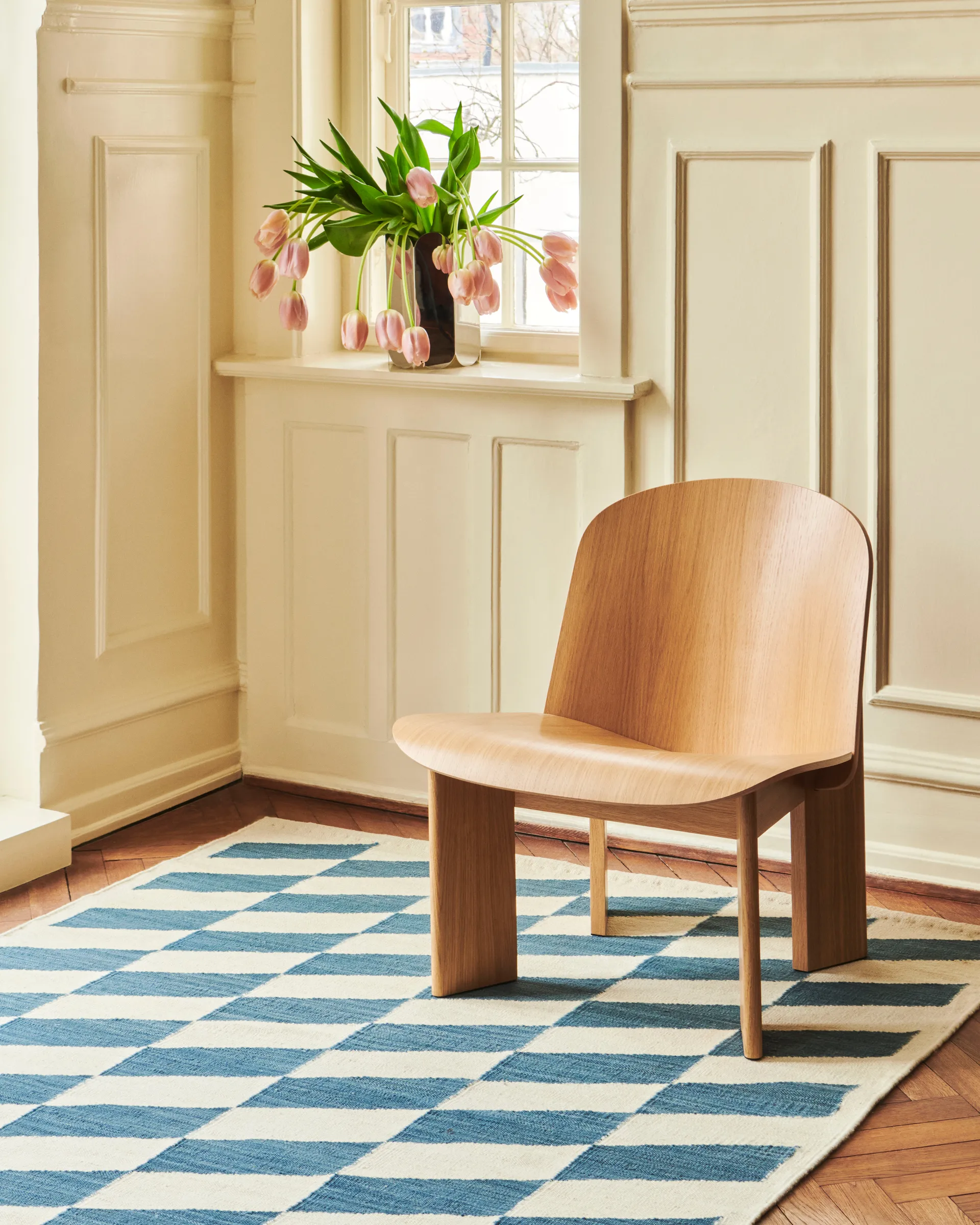 Shift Kelim Teppich 140x200 cm, Blue HAY