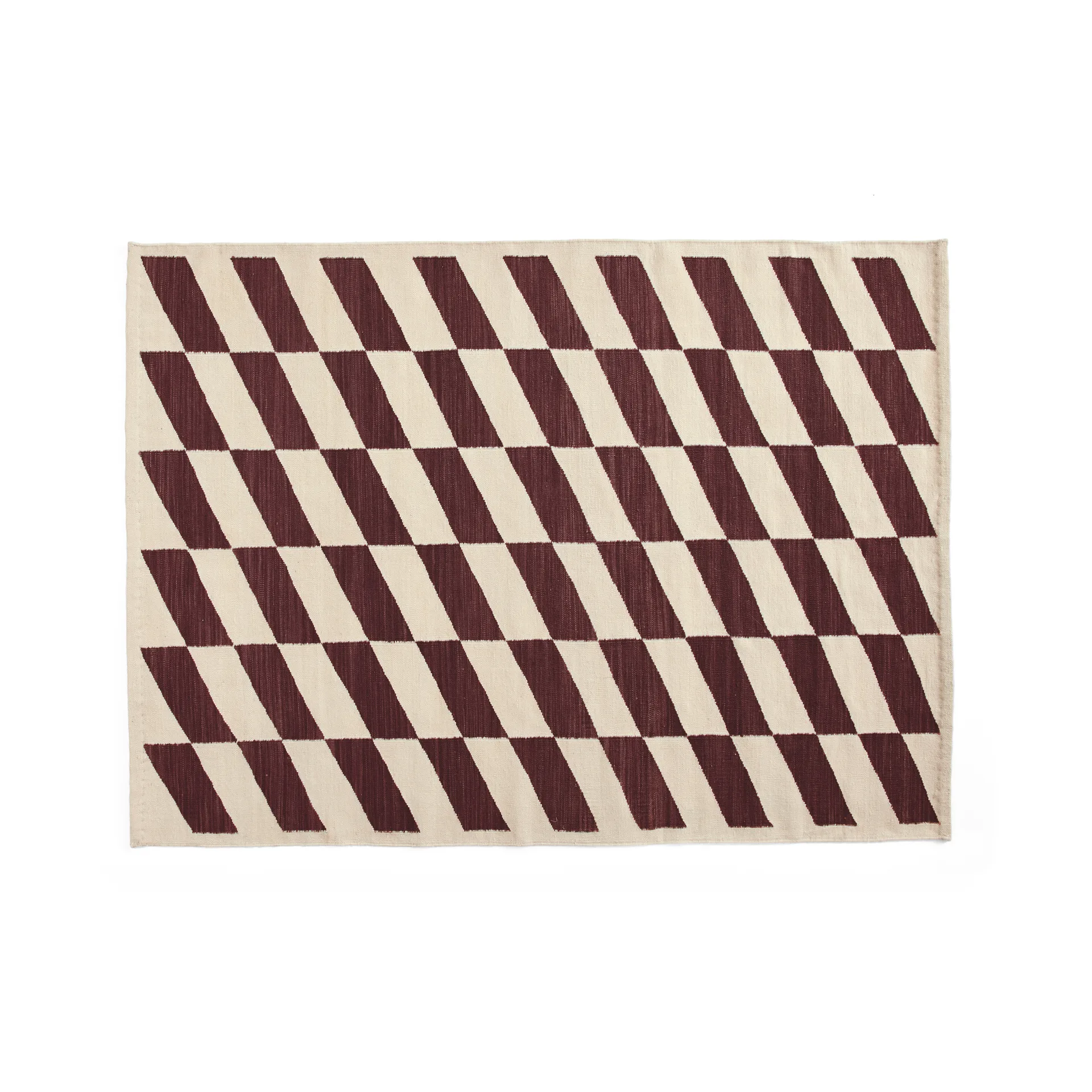 Shift Kelim Teppich 140x200 cm, Burgundy HAY