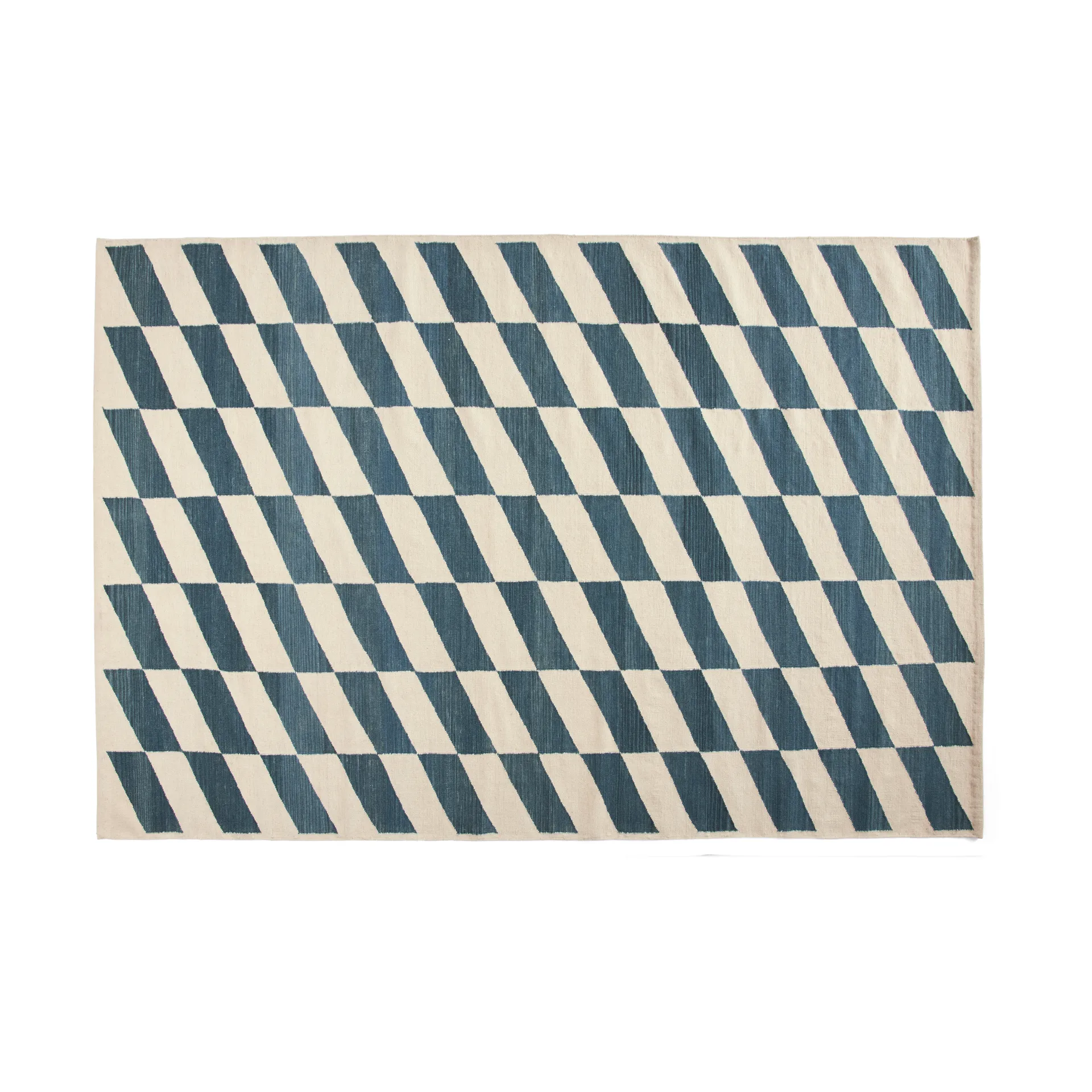 Shift Kelim Teppich 200x300 cm, Blue HAY