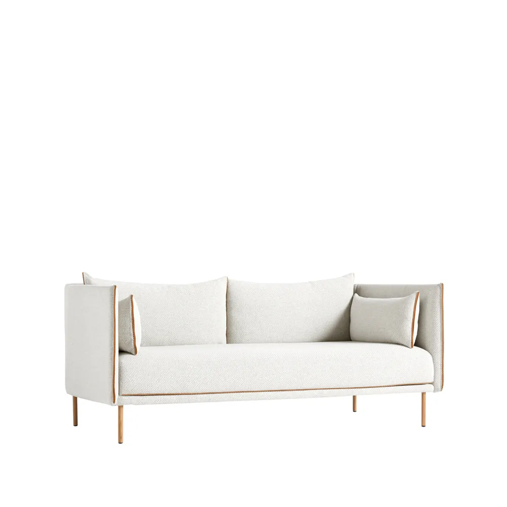 Silhouette 2-Sitzer Sofa, Coda 100 offwhite-geölte Eichenbeine HAY