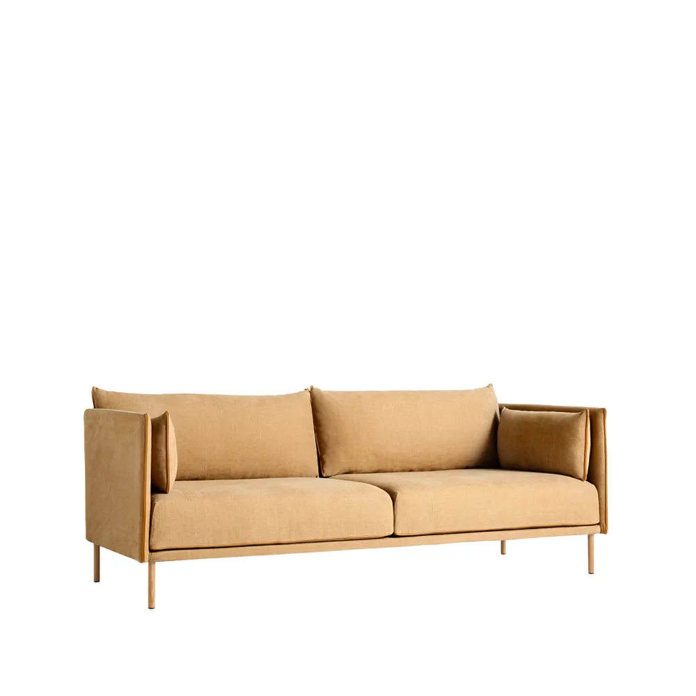 Silhouette 3-Sitzer Sofa, Cognac-geölte Eichenbeine HAY