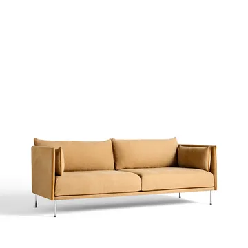 Silhouette 3-Sitzer Sofa - Linara 142 cognac-Chrombeine - HAY