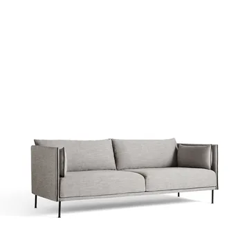 Silhouette 3-Sitzer Sofa - Ruskin 33-schwarz Metallbeine - HAY