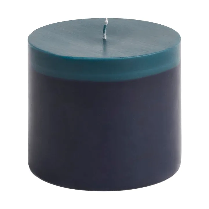 Silo Candle Blockkerze, Midnight blue-dark teal, Ø9,5x8 cm HAY