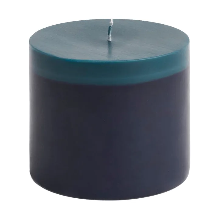 Silo Candle Blockkerze - Midnight blue-dark teal, Ø9,5x8 cm - HAY