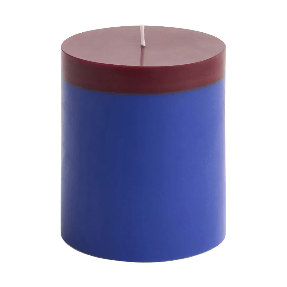Silo Candle Blockkerze, Royal blue-bordeaux, Ø9,5x11 cm HAY