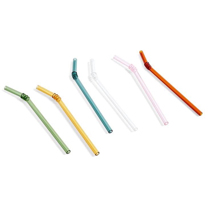 Sip Swirl Trinkhalm 6er Pack - Multi - HAY