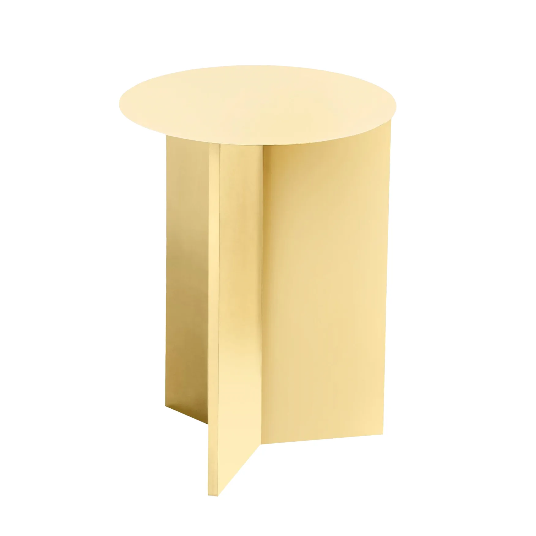 Slit high Beistelltisch Ø35 cm, Light yellow HAY