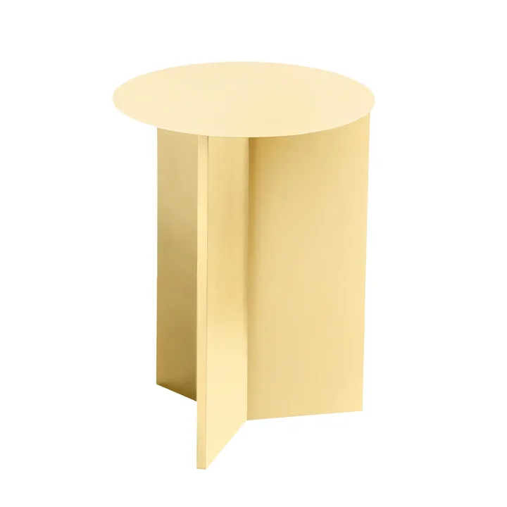 Slit high Beistelltisch Ø35 cm - Light yellow - HAY