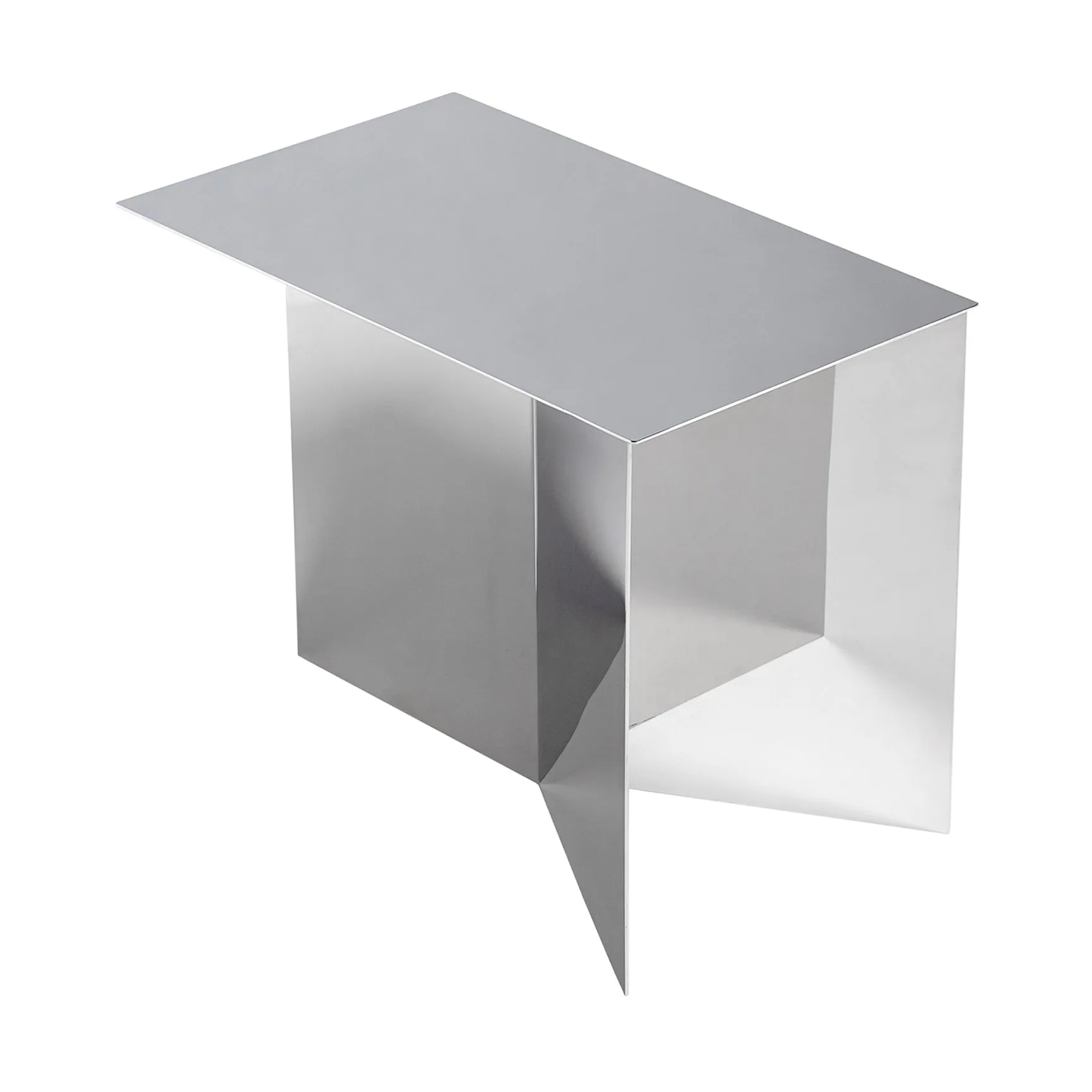 Slit Oblong Beistelltisch 27,5x49 cm, Mirror polished steel HAY