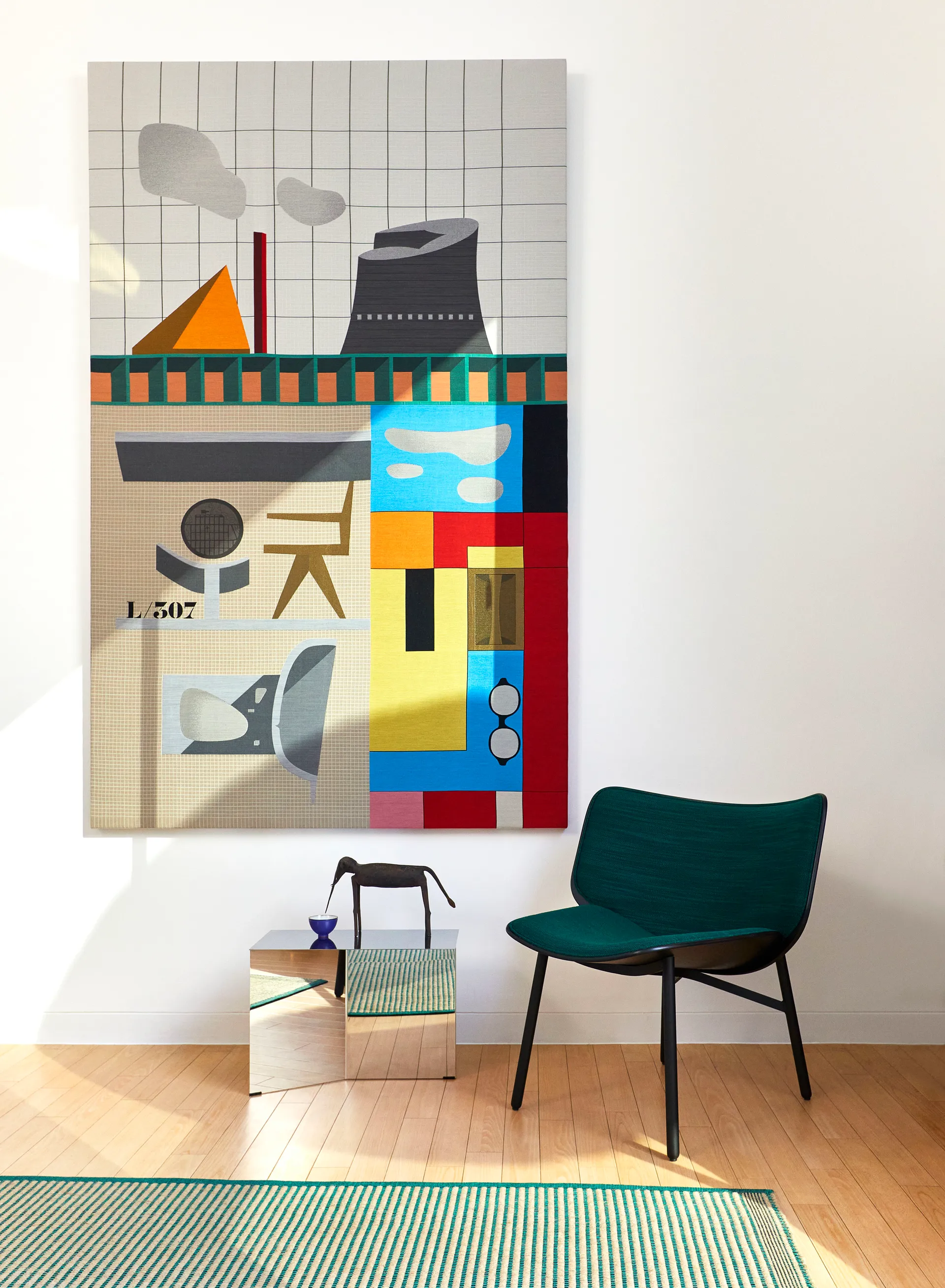 Slit Oblong Beistelltisch 27,5x49 cm, Mirror polished steel HAY