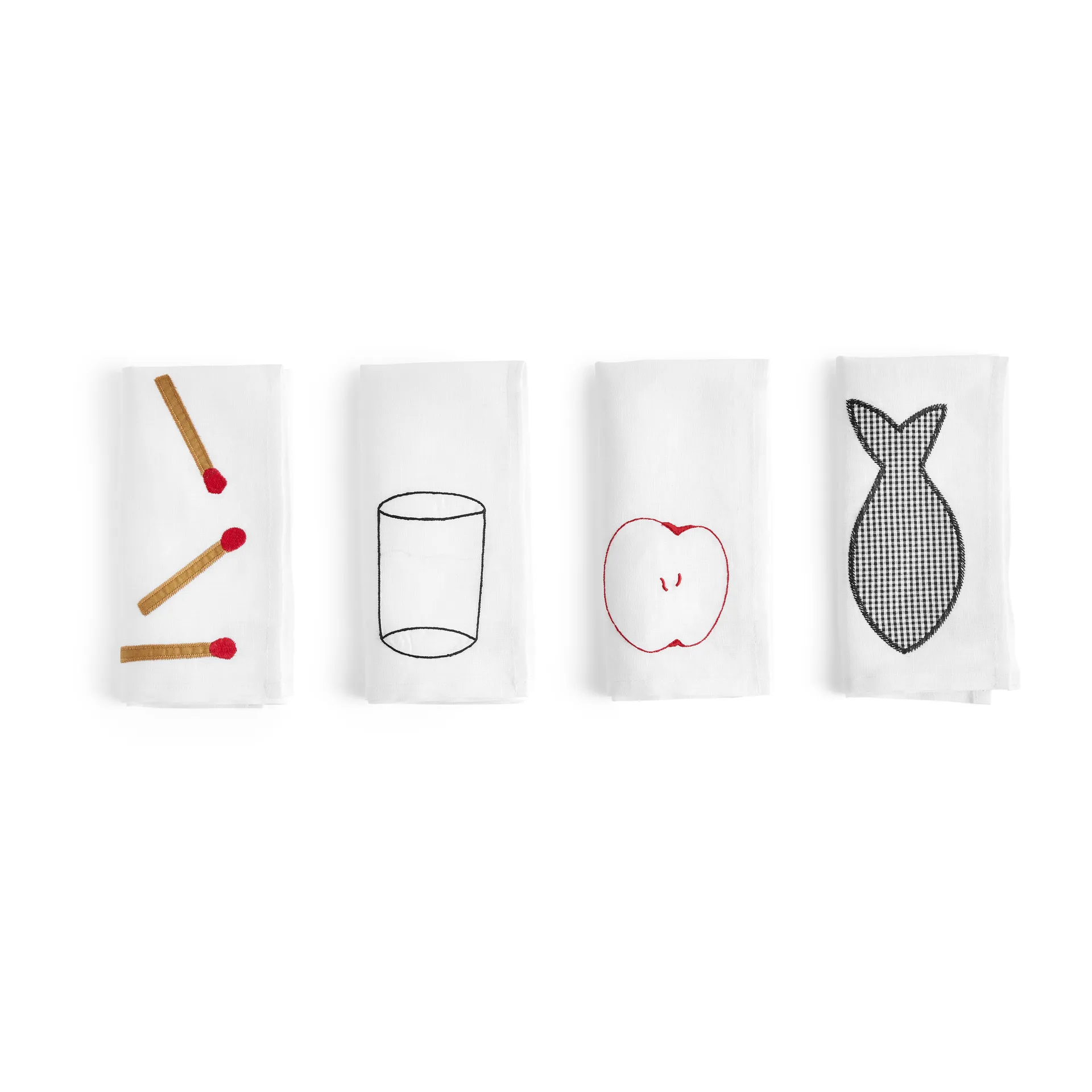 Sobremesa Leinenserviette 45 x 45cm 4er Pack, White HAY