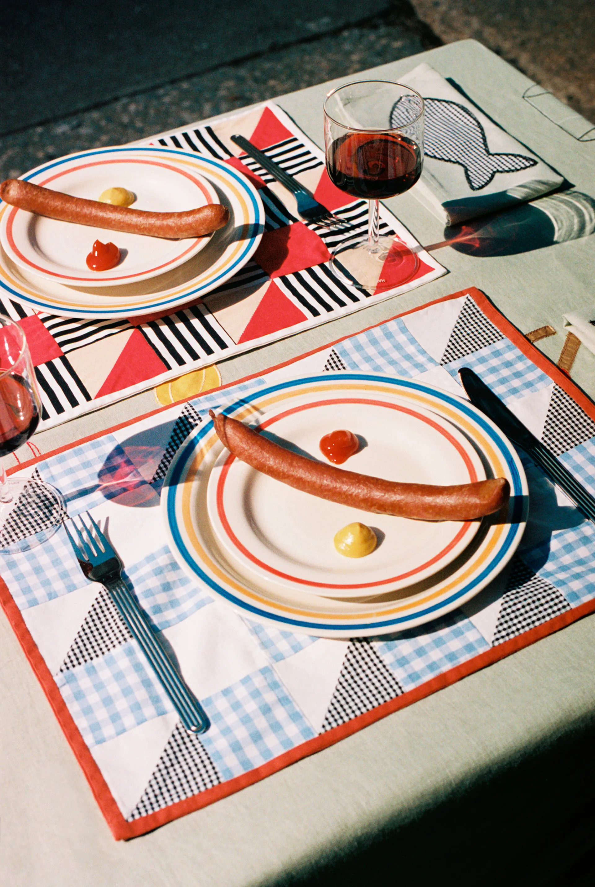 Sobremesa Platzdecke 31 x 45cm, Stripe red HAY