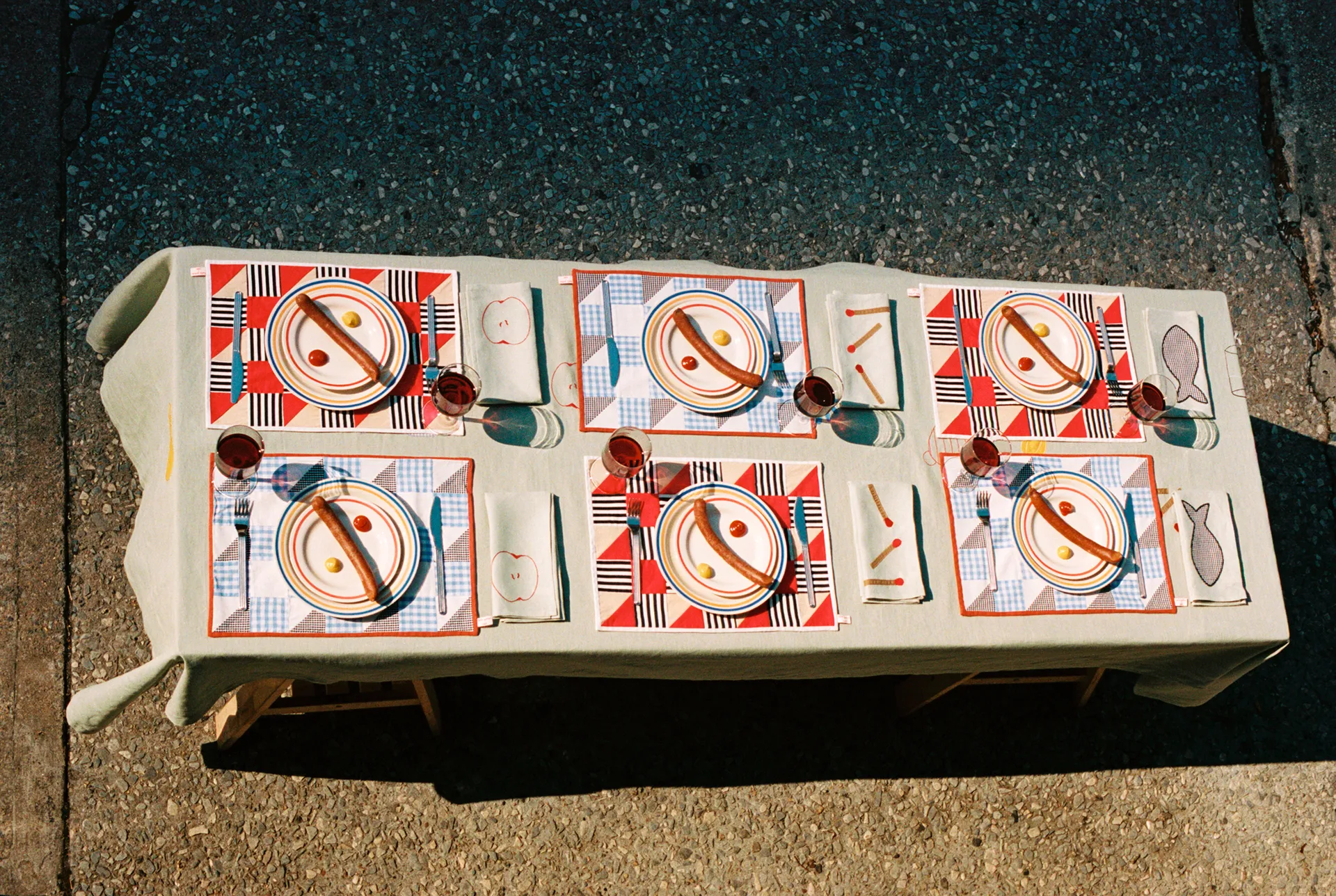 Sobremesa Platzdecke 31 x 45cm, Stripe red HAY