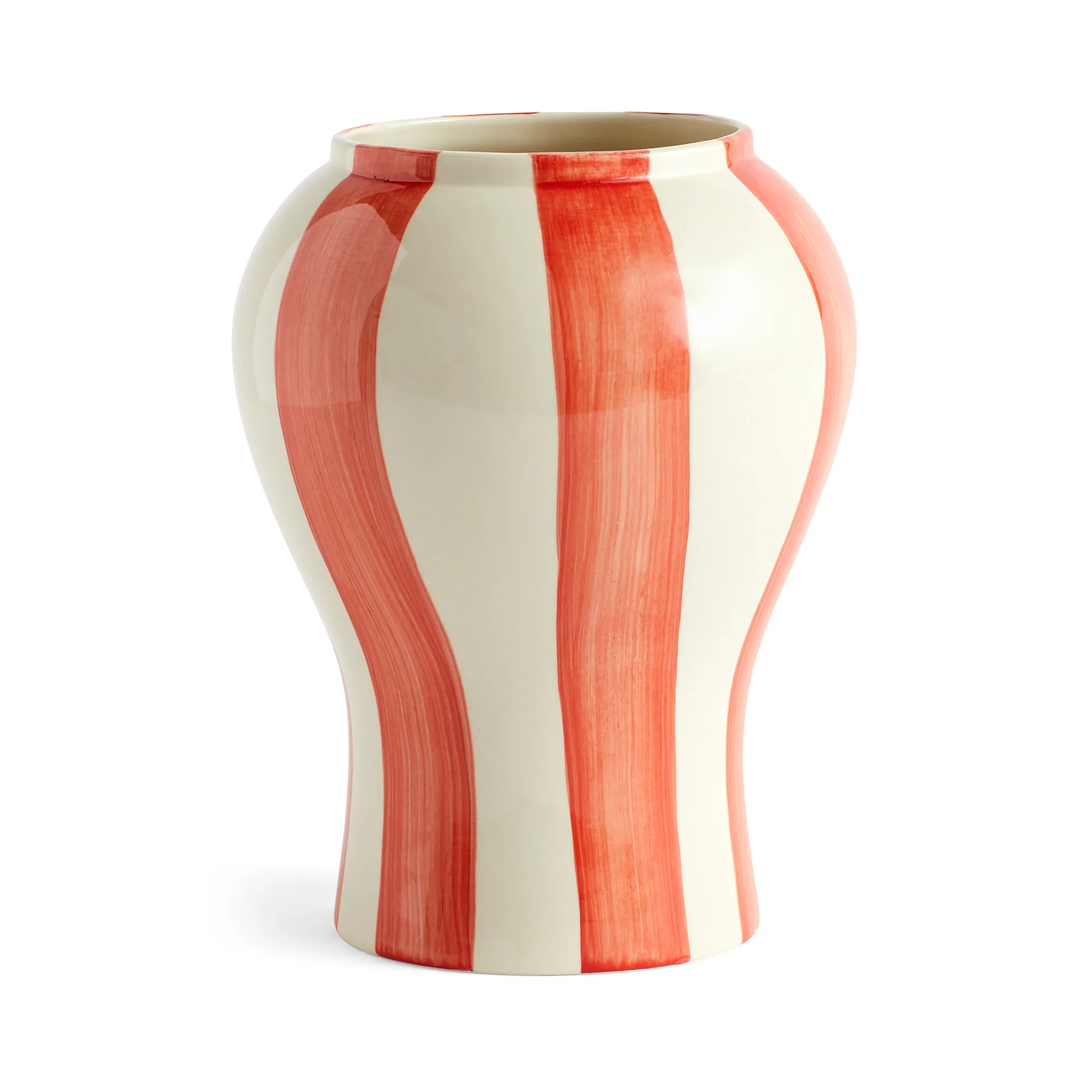 Sobremesa stripe Vase S 22cm, Red HAY
